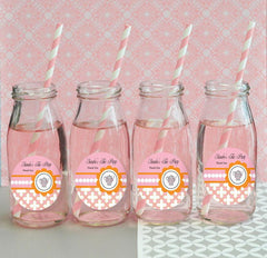 Tea Party Personalized Milk Bottles