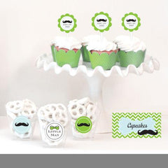Little Man Party Cupcake Wrappers & Cupcake Toppers (Set of 24)