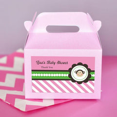 Pink Monkey Party Mini Gable Boxes (set of 12)