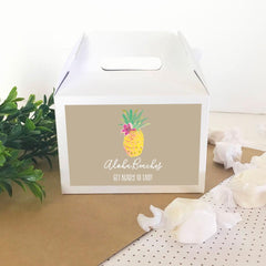 Personalized Tropical Beach Mini Gable Boxes (set of 12)