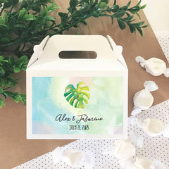 Personalized Tropical Beach Mini Gable Boxes (set of 12)