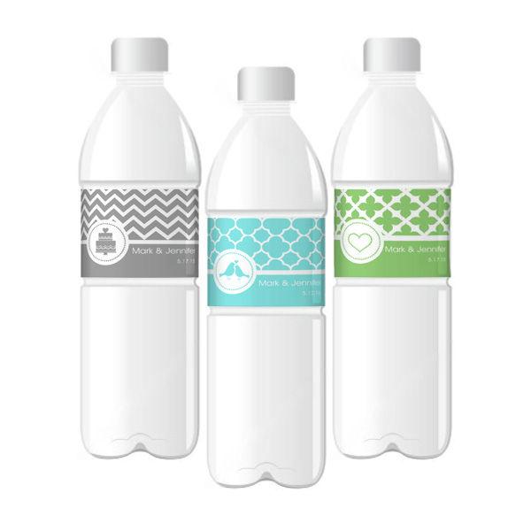 MOD Party Theme Water Bottle Label - Set of 24