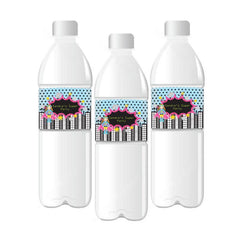 Super Hero Girl Birthday Personalized Water Bottle Labels