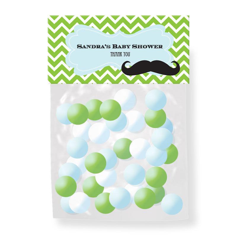 Little Man Party Personalized Candy Bag Toppers