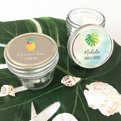 Personalized Floral Garden Small 4oz Mason Jars