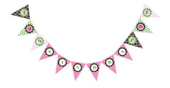 Pink Monkey Party Pennant Banner