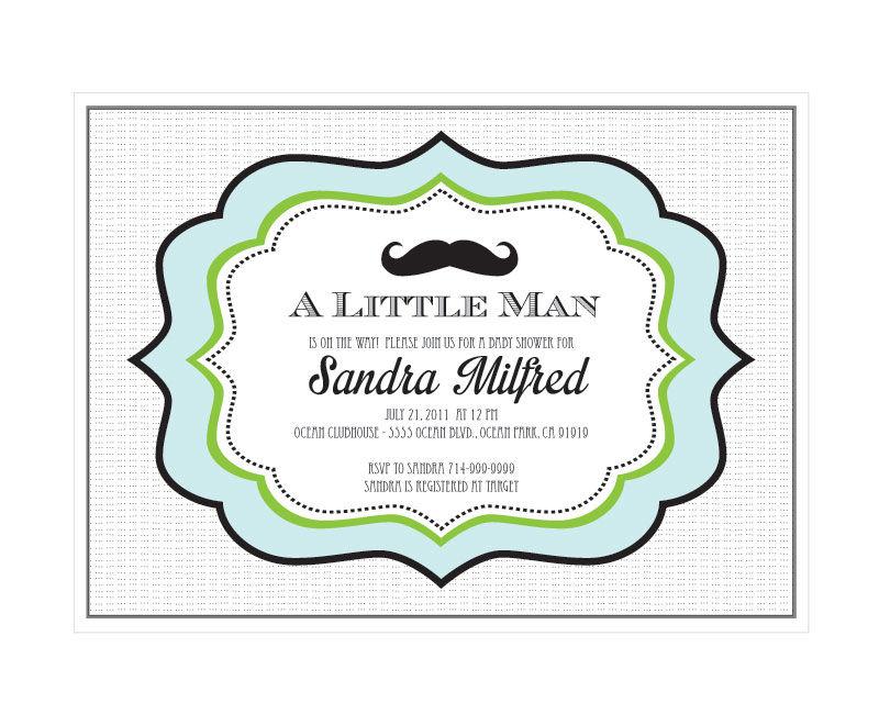 Little Man Party Invitations