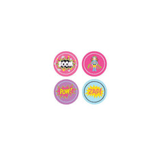 Super Hero Girl Birthday Decorative Mini Stickers (Set of 32)
