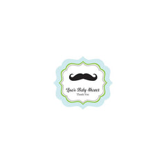 Little Man Party Frame Personalized Labels