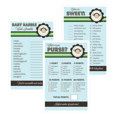 Baby Shower Games (Set of 10) - Blue Monkey