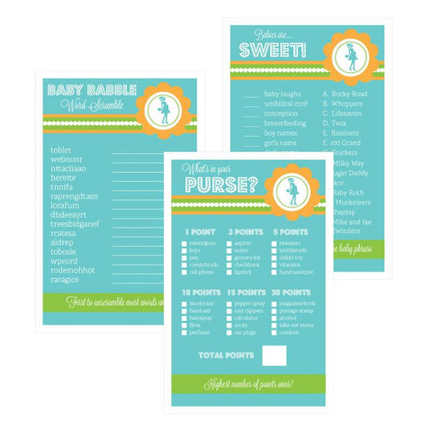 Baby Shower Games (Set of 10) - Going to Pop Blue