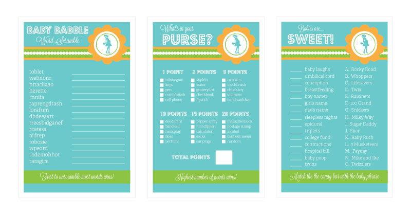 Baby Shower Games (Set of 10) - Going to Pop Blue