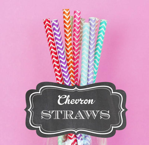 Chevron Paper Straws (set of 25)