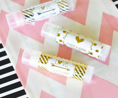 Personalized Metallic Foil Lip Balm Tubes - Set of 24