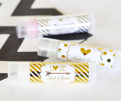 Personalized Metallic Foil Lip Balm Tubes - Set of 24