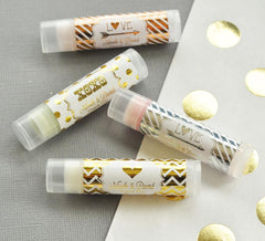 Personalized Metallic Foil Lip Balm Tubes - Set of 24