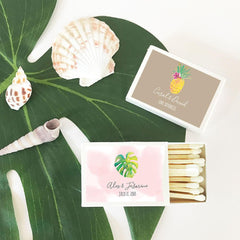 Personalized Tropical Beach Match Boxes (set of 50)