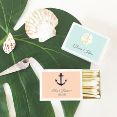 Personalized Tropical Beach Match Boxes (set of 50)