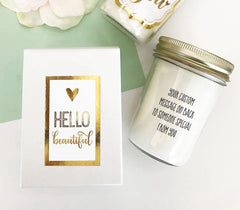 Theme Mason Jar Candle - Gold Foil