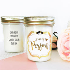 Theme Mason Jar Candle - Gold Foil