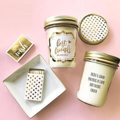 Theme Mason Jar Candle - Gold Foil