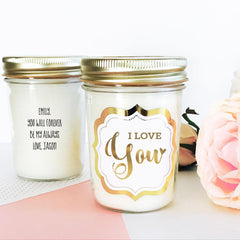 Theme Mason Jar Candle - Gold Foil