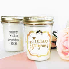 Theme Mason Jar Candle - Gold Foil