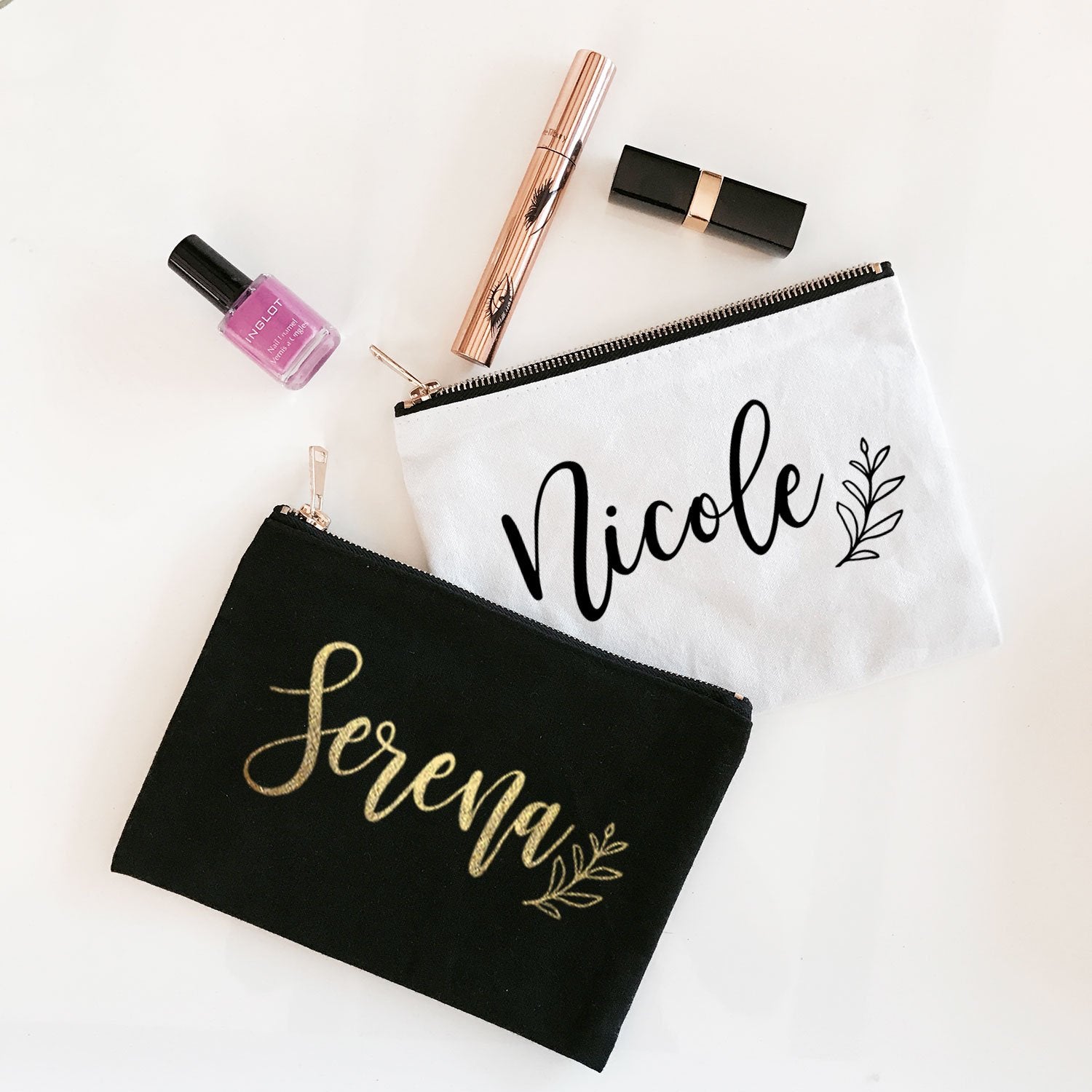 Bridal Party Personalized Makeup Bags