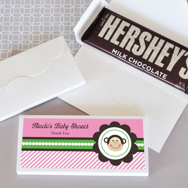 Personalized Pink Monkey Candy Wrapper Covers
