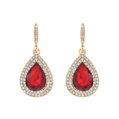 Halo Teardrop Glass Earring