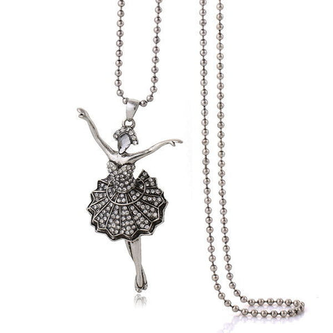 Ballerina Silver Necklace