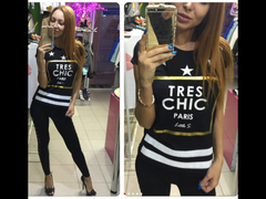 Tres Chic Tee Size Large
