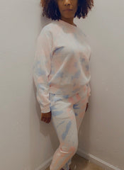 TIE DYE FLEECE JOGGER SET