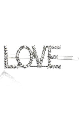 LOVE Rhinestone Hair Clip L2795