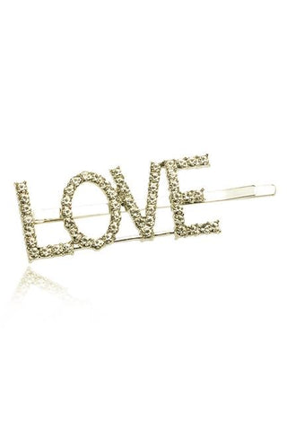 LOVE Rhinestone Hair Clip L2795