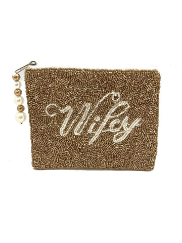 WIFEY Beaded Coin Purse