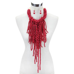 Red pearl necklace 