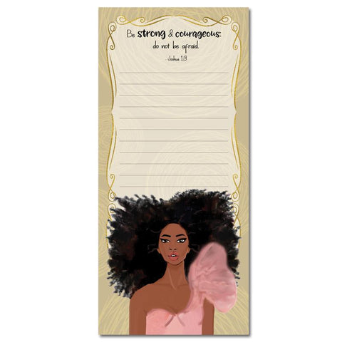 Strong and Courageous Magnetic Notepad