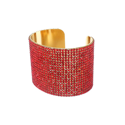 Metal Cuff Br W/ Rhinestones
