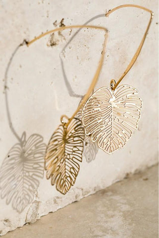 Monstera Leaf Earrings