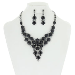 Halo Fashion Stone Necklace Set