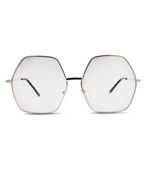 Hexagon Clear Sunglasses