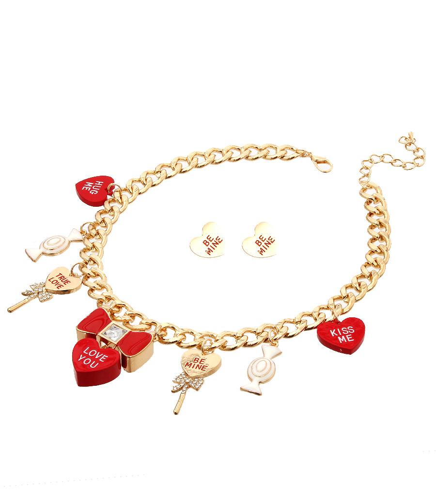Love Heart Necklace Set
