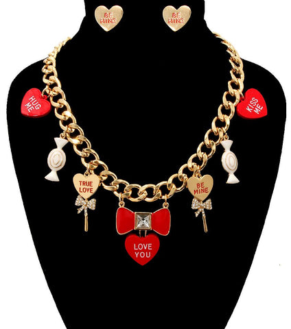 Love Heart Necklace Set