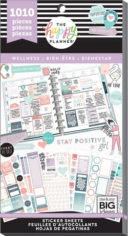 Happy planner Value Pack Stickers - Wellness