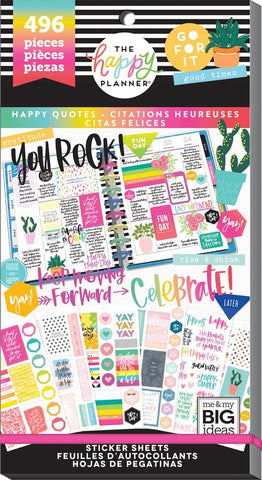 Happy Planner Value Pack Stickers - Happy Quotes