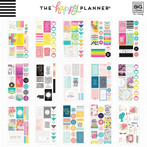 Happy Planner Value Pack Stickers - Happy Quotes