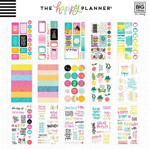 Happy Planner Value Pack Stickers - Happy Quotes