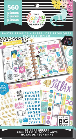 Happy Planner Value Pack Stickers - Pastel Tropics