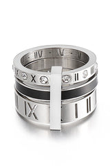 Roman Numerals Stainless Steel Ring